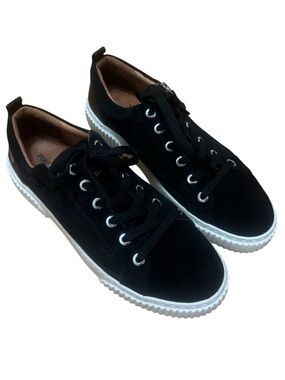 Pikolinos Riells Suede Zip Platform Sneakers Black Size 8